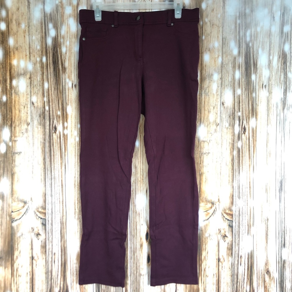 Style & Co. Burgundy Skinny Leg Jeggings